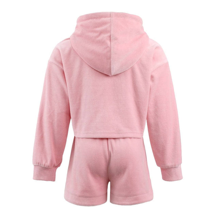 Lola + The Boys Happy Velour Short Set