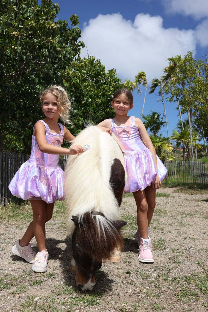 Lola + The Boys Haze Bow Bubble Dress