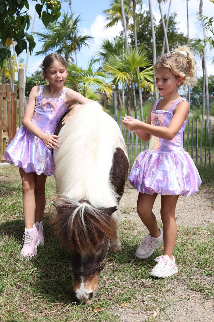 Lola + The Boys Haze Bow Bubble Dress