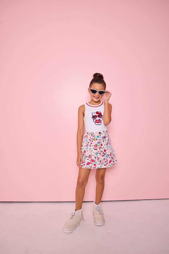 Lola + The Boys Hello Kitty Big Print Skirt