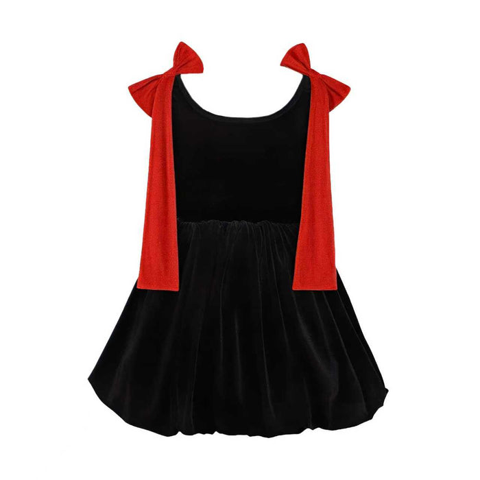 Lola + The Boys Hello Kitty Sparkle Bow Velvet Dress