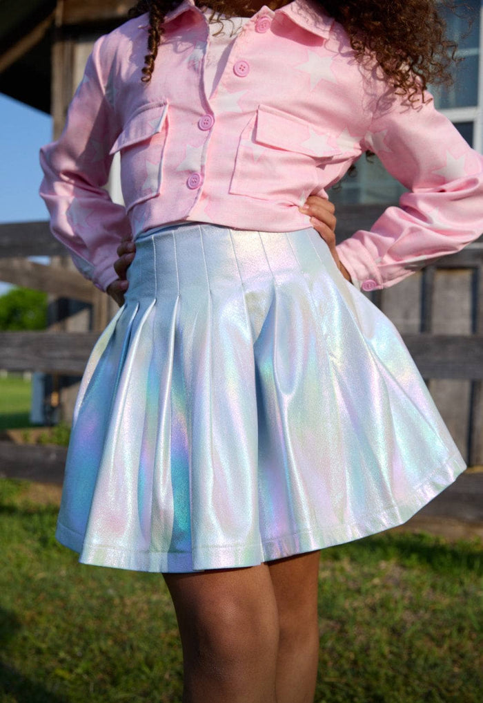 lola-new-arrival Hologram Shimmer Skirt