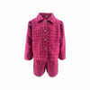 Lola + The Boys 6 Hot Pink Checkered Suit