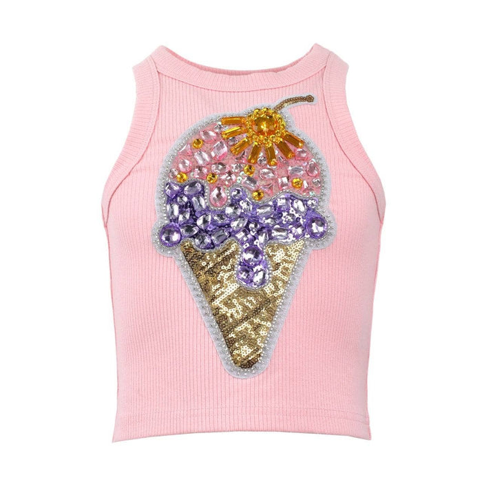 Lola + The Boys Ice Cream Gems Peach Tank