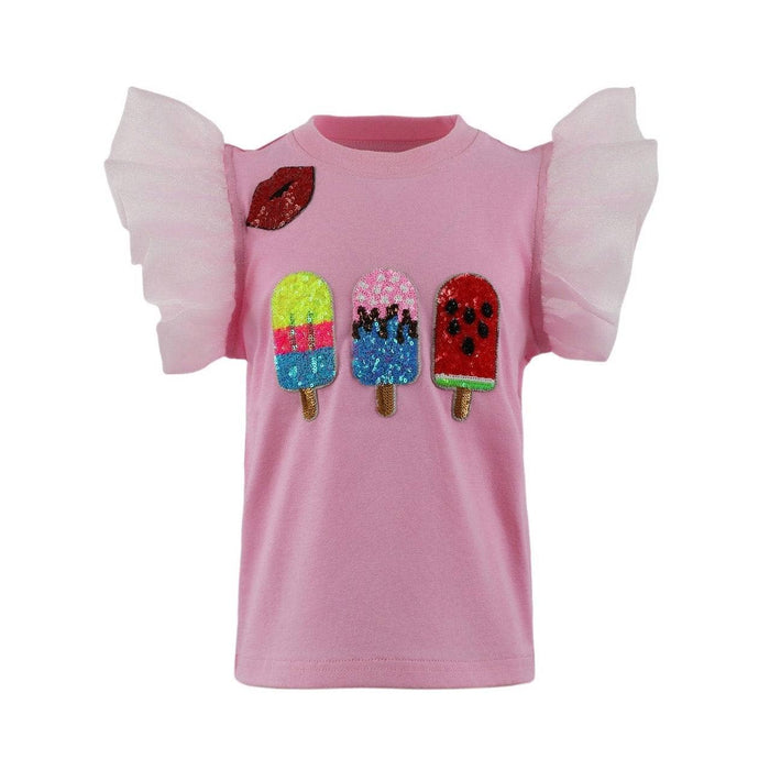 Lola + The Boys Ice Cream Ruffle T-shirt
