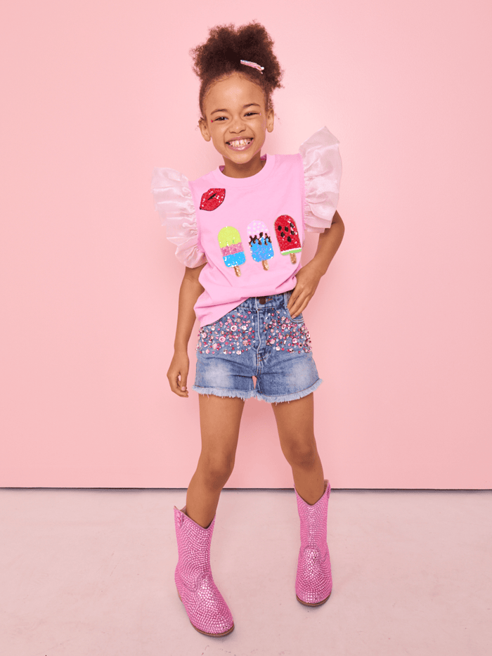 Lola + The Boys Ice Cream Ruffle T-shirt