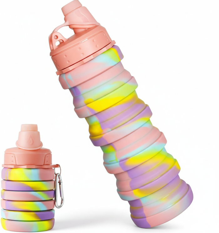 Rainbow Collapsible Water Bottle