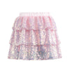 Lola + The Boys Pink / 2 Iridescent Shimmer Sequin Skirt