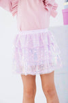 Lola + The Boys Iridescent Shimmer Sequin Skirt
