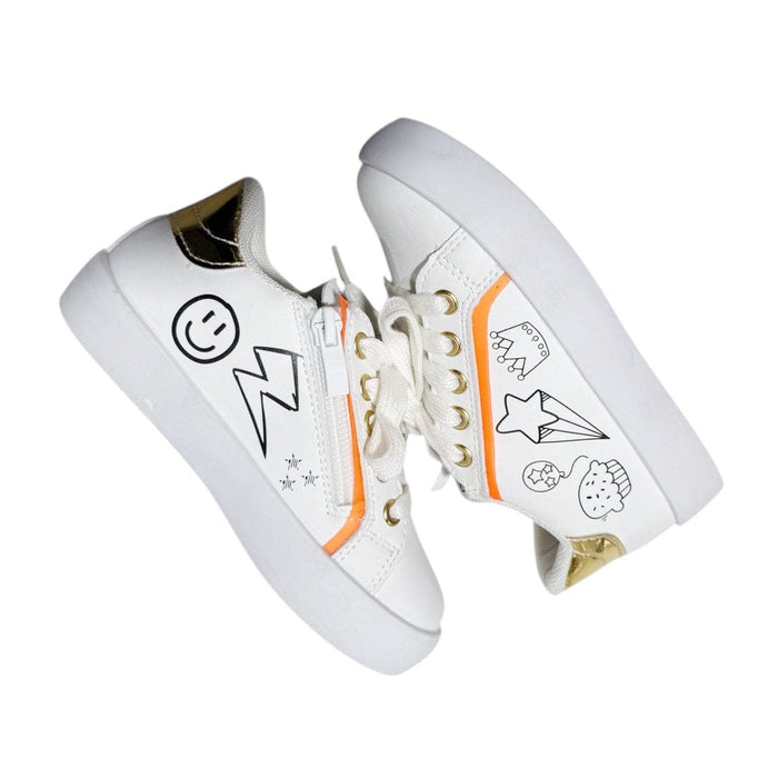 Lola + The Boys Irregular Doodle Art Sneakers