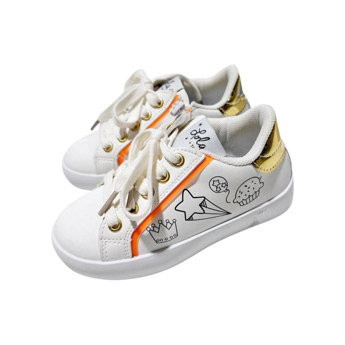 Lola + The Boys Irregular Doodle Art Sneakers