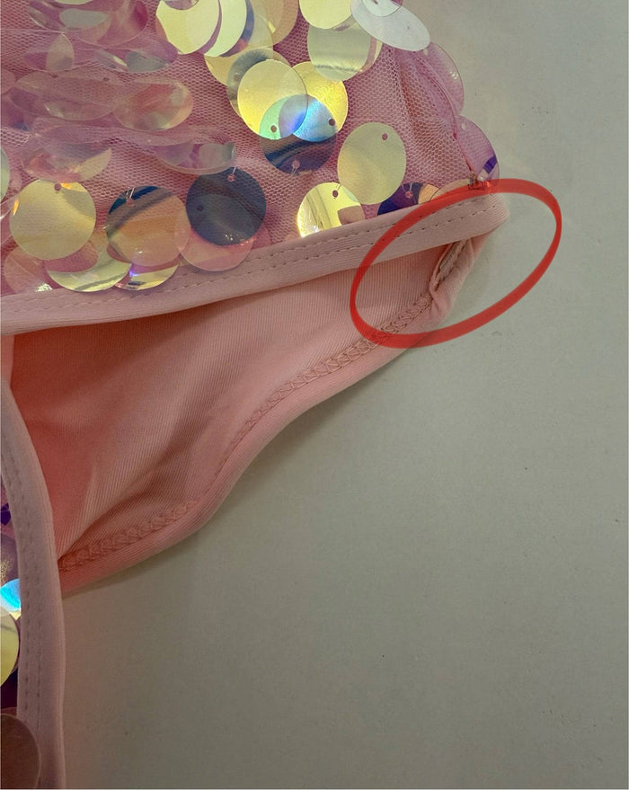 Lola + The Boys Irregular Paillette Mermaid Swimsuit