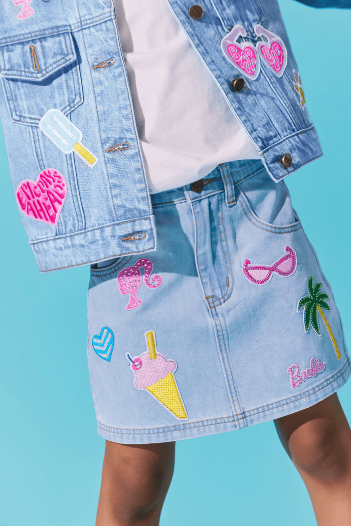 Lola + The Boys Jacket Barbie™ Dream Denim Patch Jacket