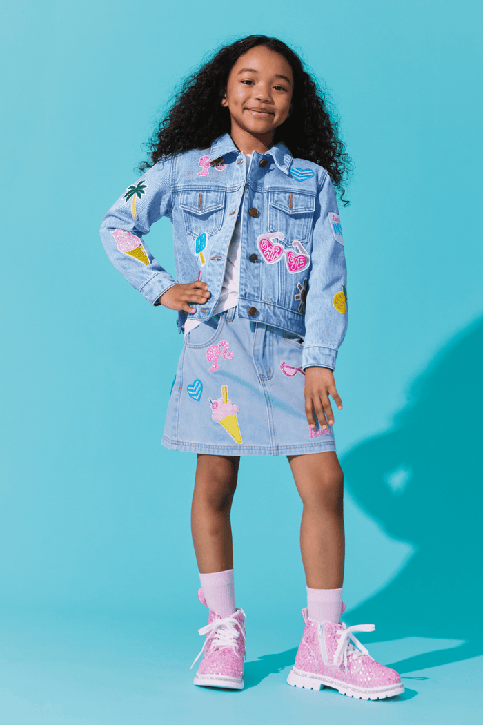 Lola + The Boys Jacket Barbie™ Dream Denim Patch Jacket