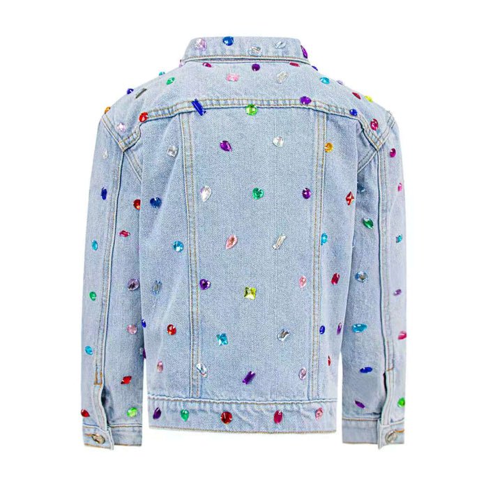 Lola + The Boys Jacket Bejeweled Denim Jacket