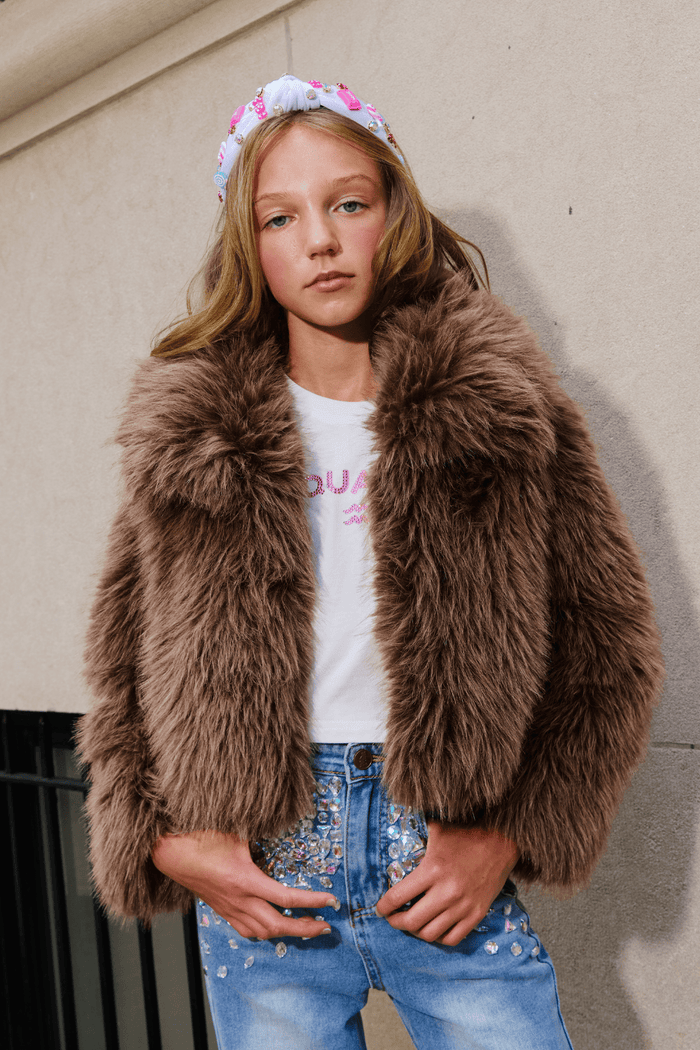 Lola + The Boys Jacket Cozy Coco Faux Fur Jacket