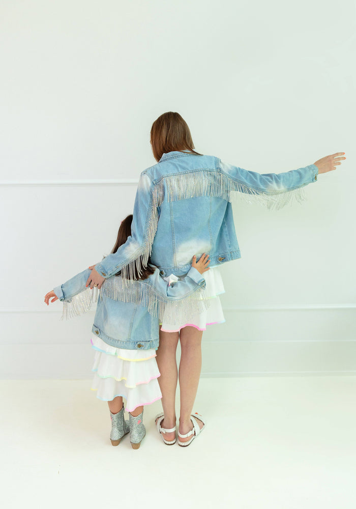 Lola-spring-25 Jacket Crystal Tassel Denim Jacket