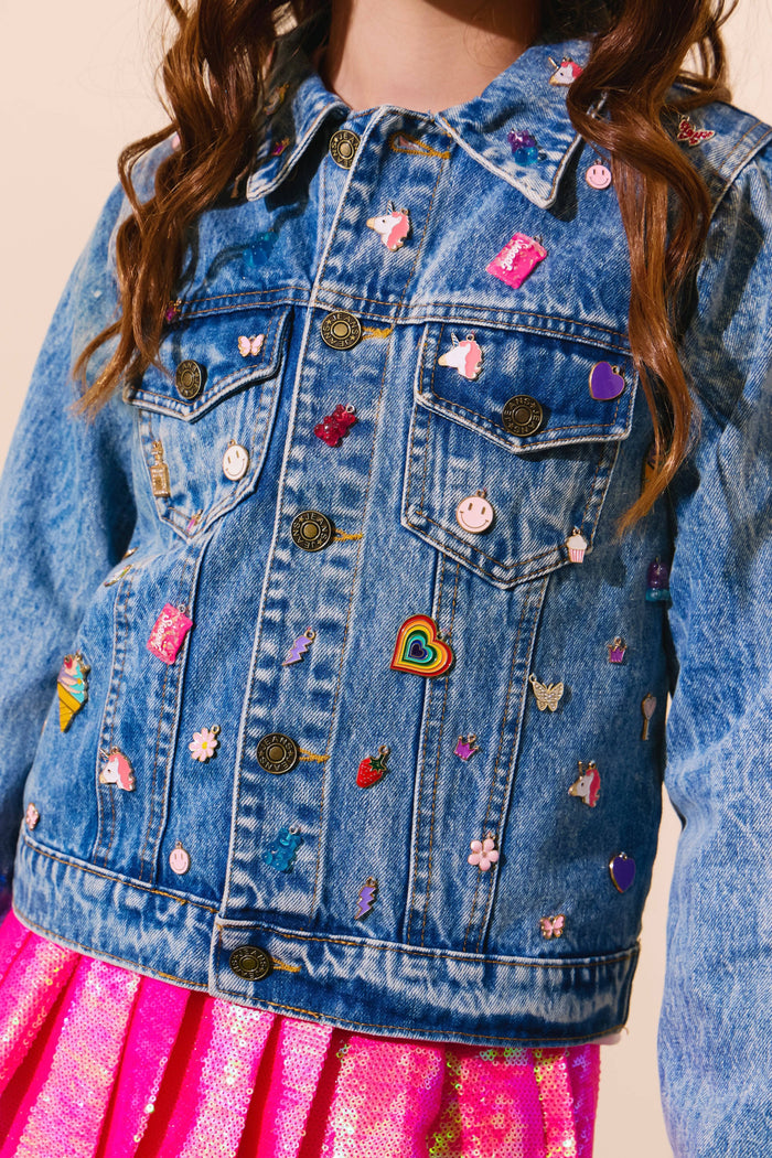 Lola + The Boys Jacket Cutie Charms Denim Jacket
