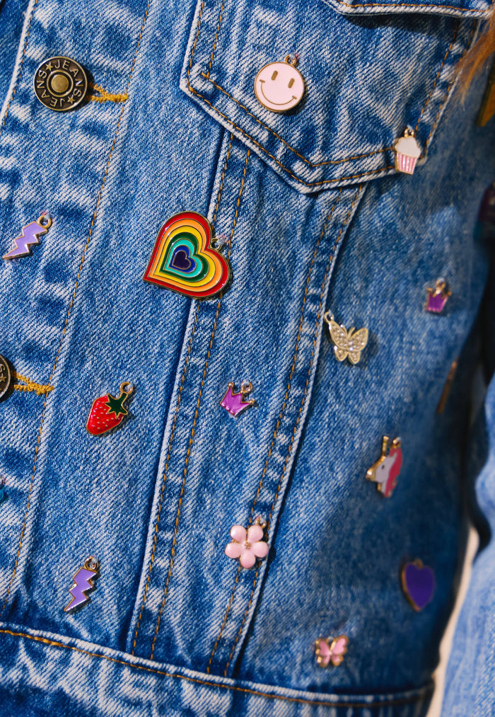 Lola + The Boys Jacket Cutie Charms Denim Jacket
