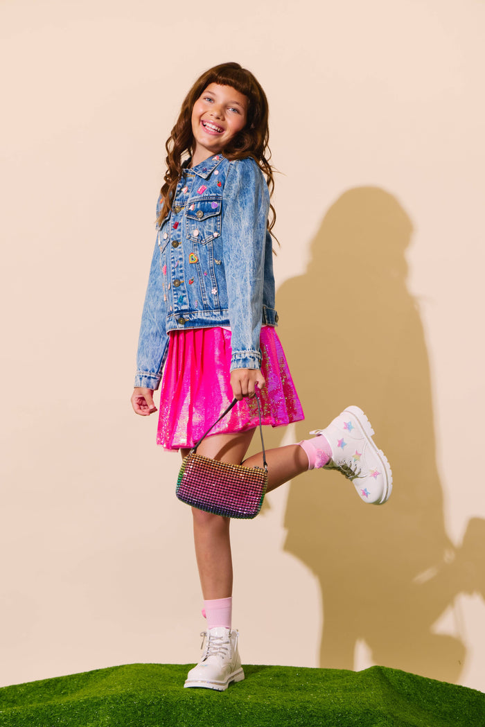Lola + The Boys Jacket Cutie Charms Denim Jacket