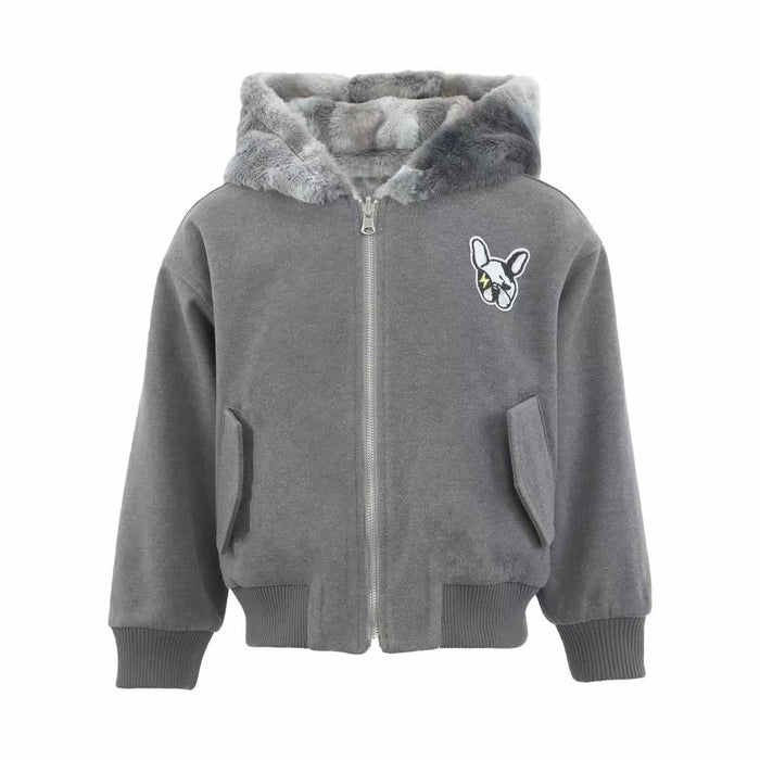 Lola + The Boys Jacket Faux Fur Hood Frenchie Bomber