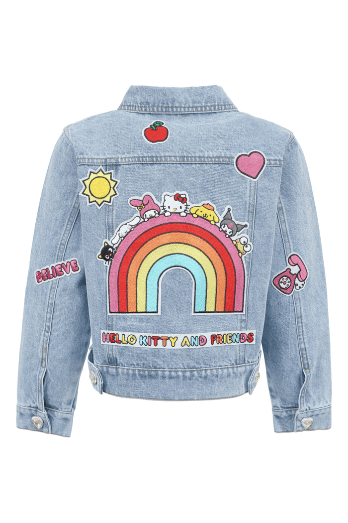 Lola + The Boys Jacket Hello Kitty And Friends® Rainbow Denim Jacket