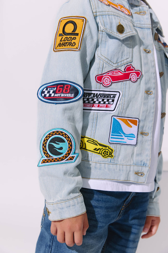 Lola + The Boys Jacket Hot Wheels™ Denim Patch Jacket
