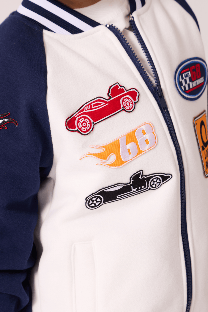 Lola + The Boys Jacket Hot Wheels™ Patch Bomber