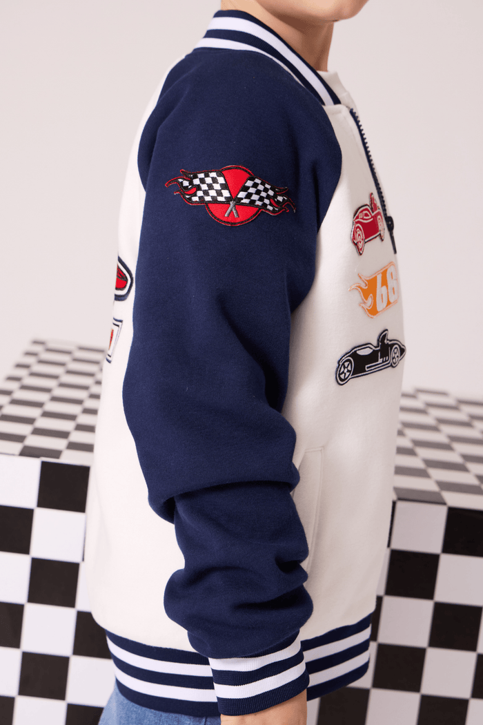 Lola + The Boys Jacket Hot Wheels™ Patch Bomber