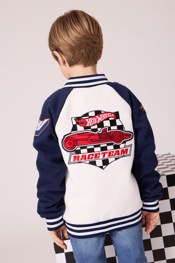 Lola + The Boys Jacket Hot Wheels™ Patch Bomber