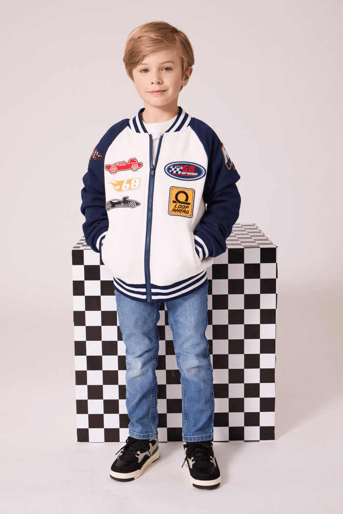 Lola + The Boys Jacket Hot Wheels™ Patch Bomber