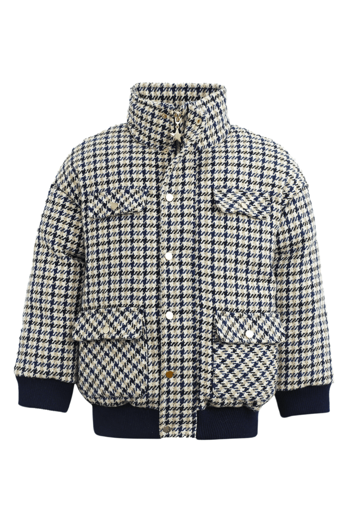 Lola + The Boys Jacket Houndstooth Tweed Jacket