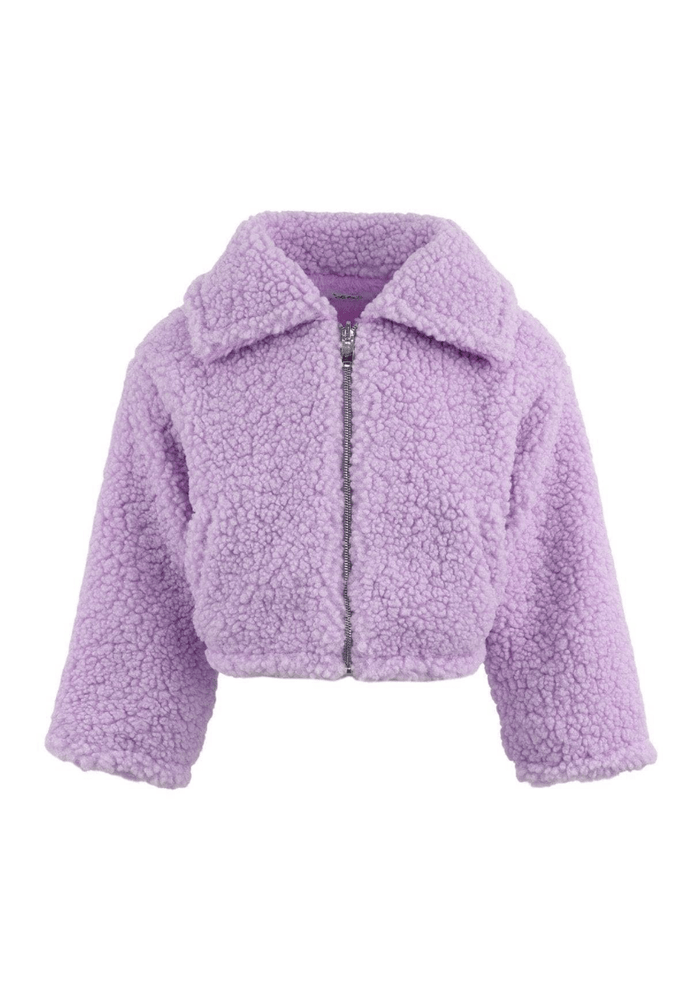 Lola + The Boys Jacket 2 Lavender Sherpa Jacket