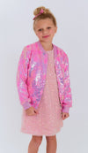 exclude-sale Jacket Pink Stars Sequin Bomber