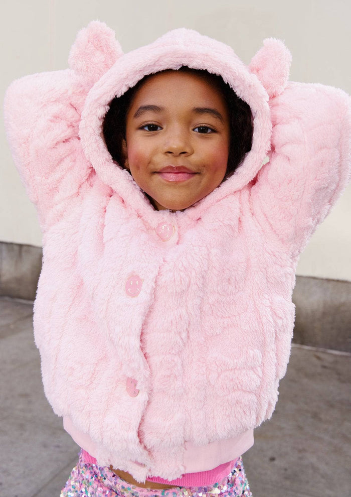 Lola + The Boys Jacket Plush Teddy Bear Jacket