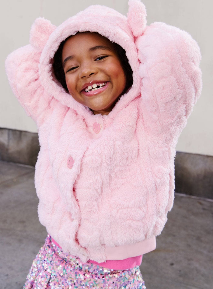 Lola + The Boys Jacket Plush Teddy Bear Jacket