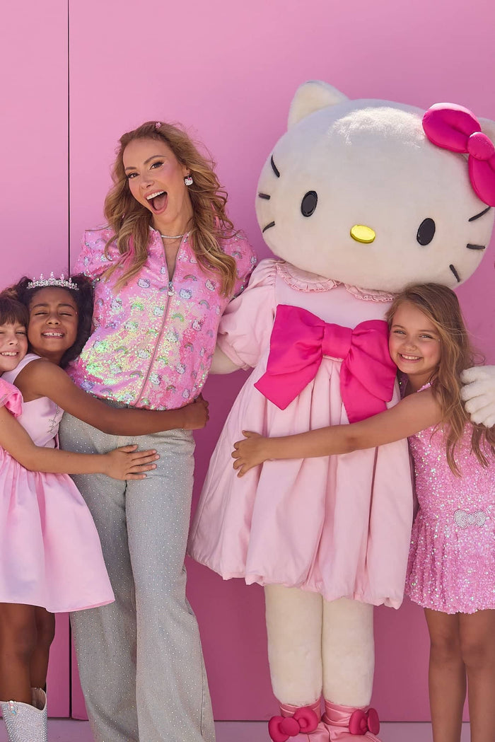 Lola + The Boys Jacket Rainbow Hello Kitty Sequin Bomber – Teen/Women