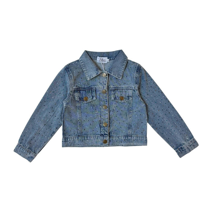 Lola + The Boys Jacket Rainbow Sparkle Denim Jacket
