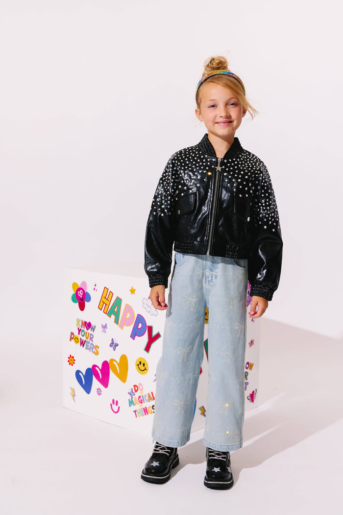 Lola + The Boys Jacket Rockstar Studded Vegan Leather