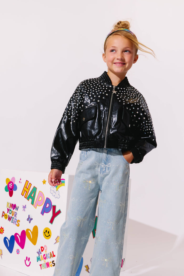 Lola + The Boys Jacket Rockstar Studded Vegan Leather