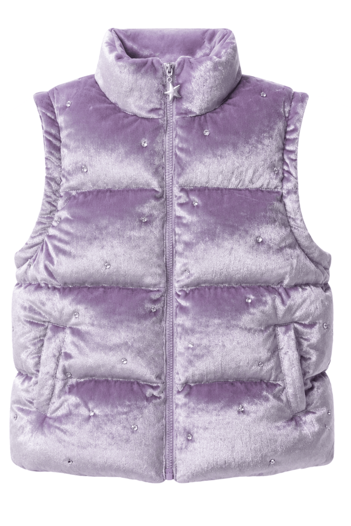 Lola + The Boys Jacket Soft Lavender Gem Convertible Puffer