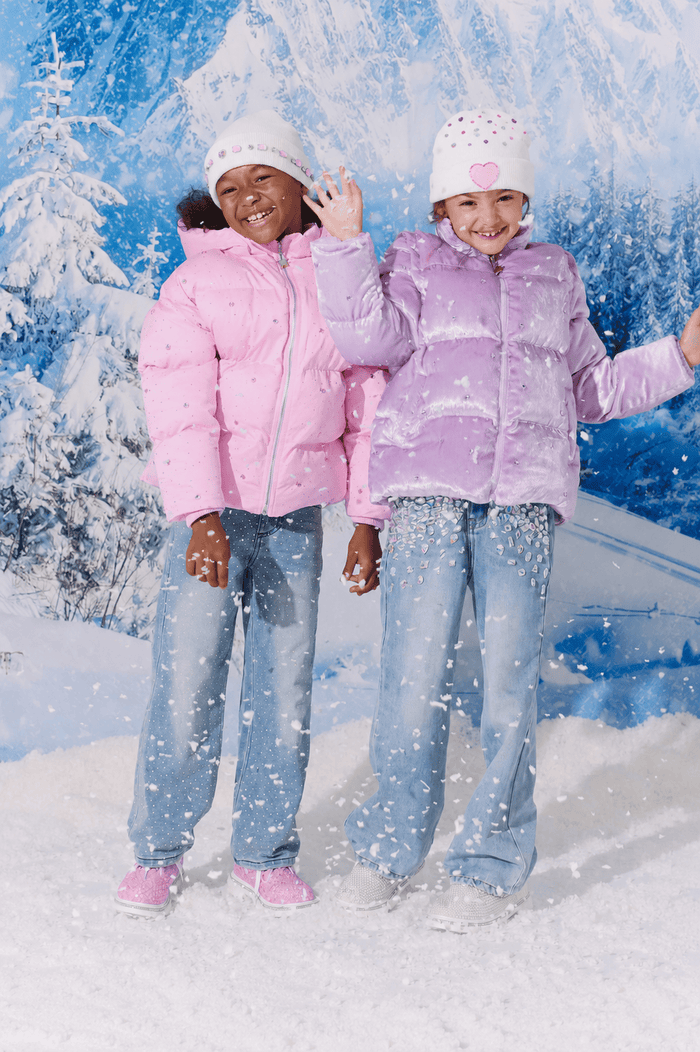 Lola + The Boys Jacket Soft Lavender Gem Convertible Puffer
