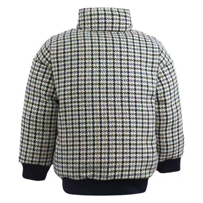 Lola + The Boys Jacket Star Zip Houndstooth Jacket