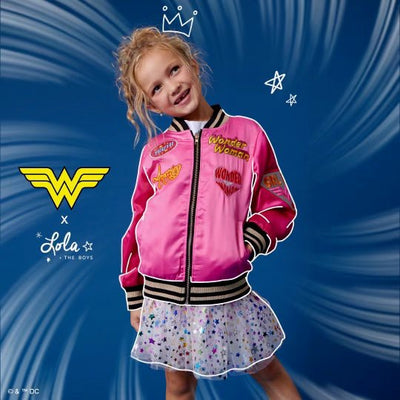 Lola + The Boys Jacket 2 Wonder Woman™ Satin Bomber