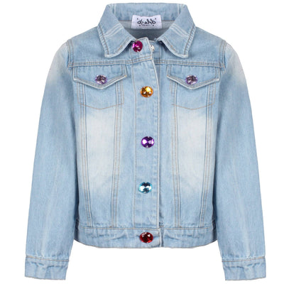 Kids Denim Jacket Floral Fashion Jacket | Kids denim jacket, Girls denim  jacket, Kids denim
