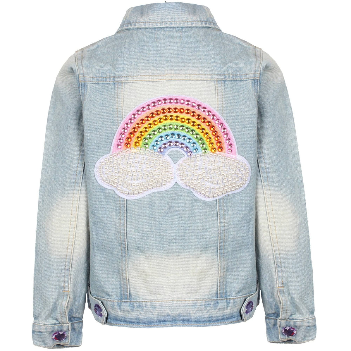 Rainbow Pearl Denim Jacket