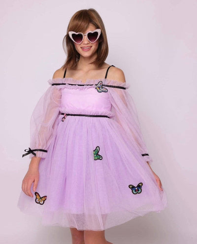 Lola + The Boys Lavender Butterfly Dream Dress