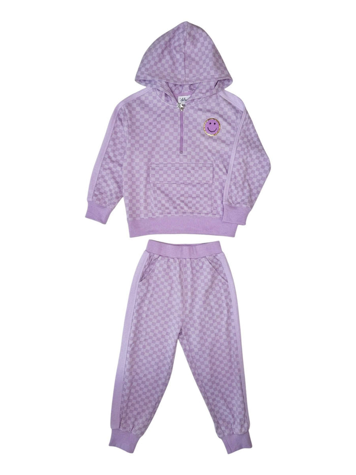 Lola + The Boys Lavender Checkered Soft Set