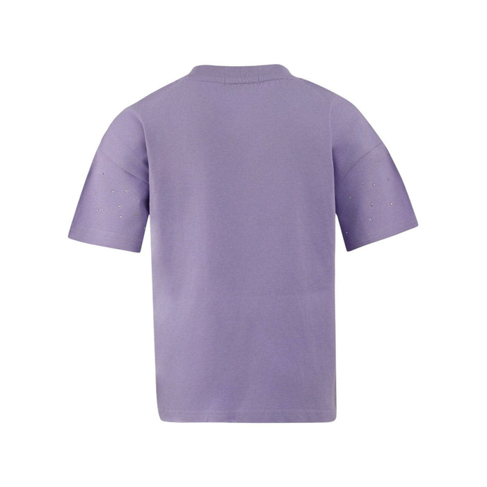lola-new-arrival Lavender Crystal Bows T-shirt