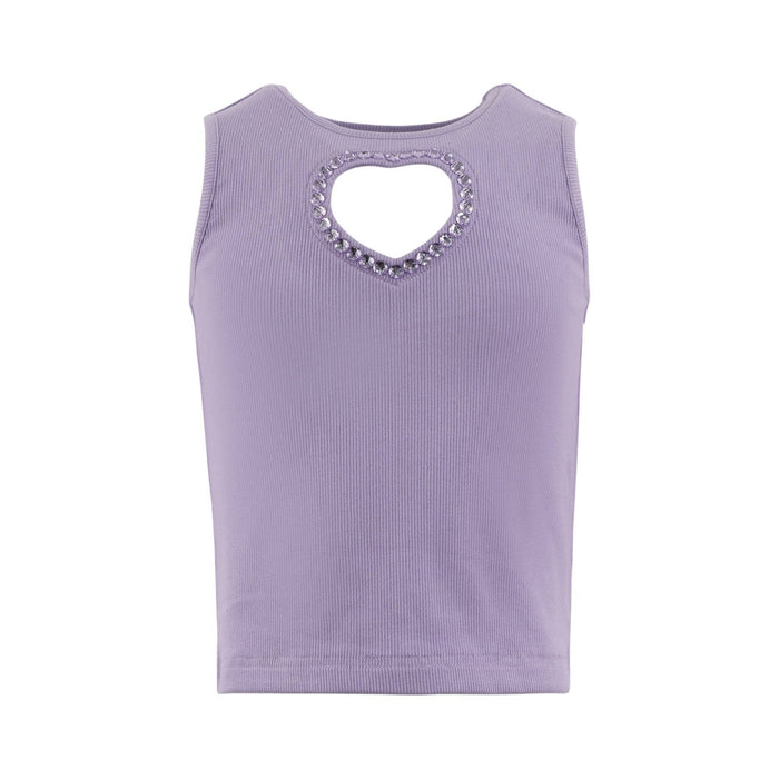 Lola + The Boys Lavender Crystal Heart Tank